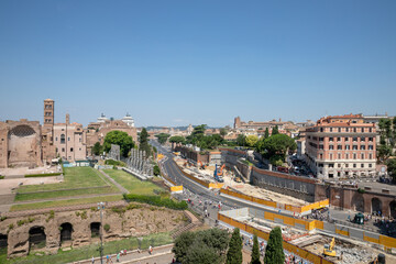 Obraz premium Panoramic view of city Rome