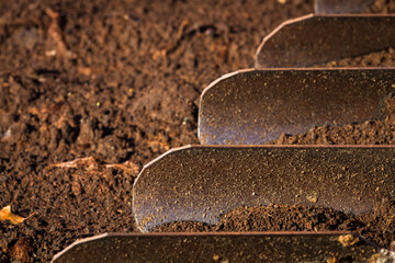 plow on brown ground