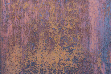 Rust on old metal wall