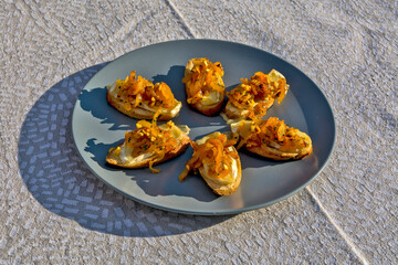 Cake with cream and apricot