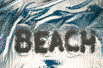 The backlight of sand written abstraction