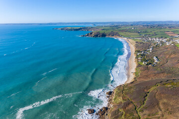 Aerial photograph of Rinsey, near Porthleven, Cornwall, England, United Kingdom