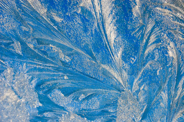 Ice pattern on frosty window