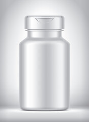 Bottle on background. Matt surface version. 