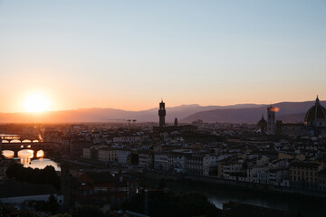 Panoramic view of Florence city from Piazzale Michelangelo
