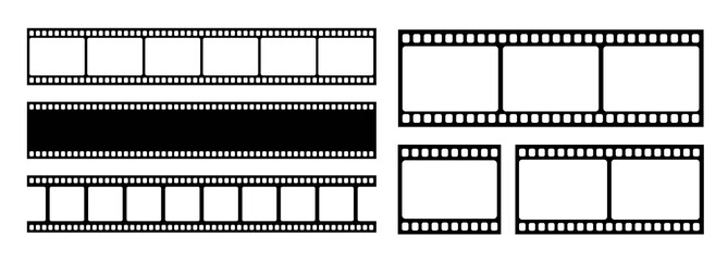 Vector blank cinema film strip.