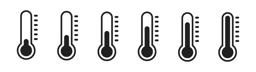 Temperature vector icon. Weather, hot and cold illustration.