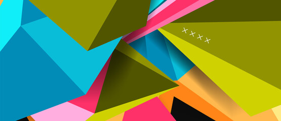 Trendy simple triangle abstract background, dynamic motion concept. Vector Illustration For Wallpaper, Banner, Background, Card, Book Illustration, landing page