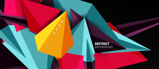 Trendy simple triangle abstract background, dynamic motion concept. Vector Illustration For Wallpaper, Banner, Background, Card, Book Illustration, landing page