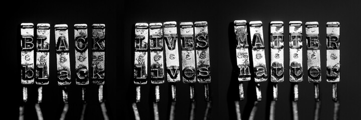 Black lives matter text typewriter 