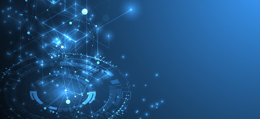 Abstract technology background. Hi-tech communication concept futuristic digital innovation background. Vector illustration