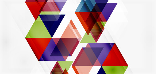 Geometric abstract background, mosaic triangle and hexagon shapes. Trendy abstract layout template for business or technology presentation, internet poster or web brochure cover, wallpaper