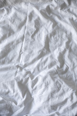 Fototapeta premium Wrinkled white blanket as a background