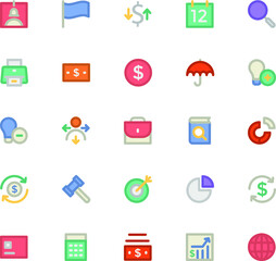 
Finance and Money Colored Vector Icons 2
