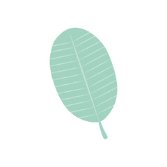 paradise leaf icon, flat style