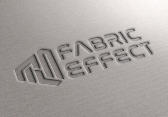 Debossed Text Effect on Fabric Texture Mockup