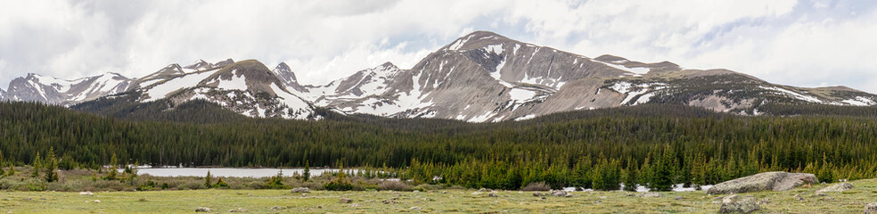 Brainard Lake and Indian Peaks near Nederland, Colorado, on a spring day