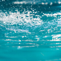 Bokeh light background in the pool.
