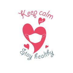 keep calm and stay healthy, banner