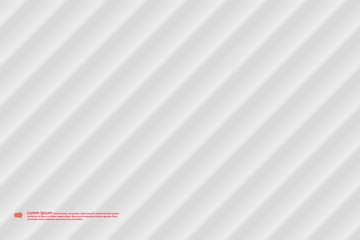 Light gray volumetric stripes. Vector background.