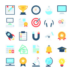 Education Colored Vector Icons