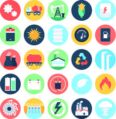 Energy and Power Flat Icons Pack