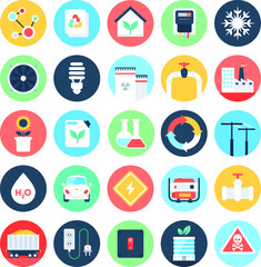 Energy and Power Flat Icons Collection
