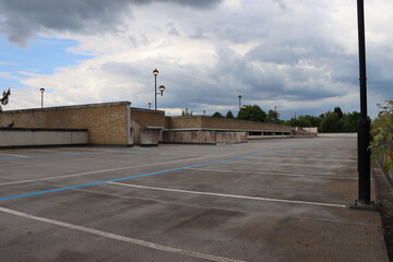 Fototapeta na wymiar empty multi-storey car park parking complex