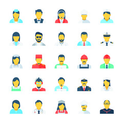 Fototapeta premium Professional Flat Vector Icons Collection