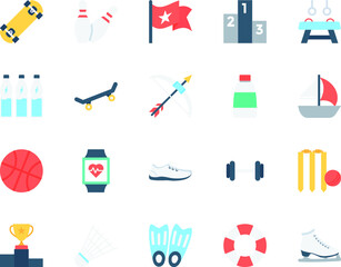 Sports Flat Icons Pack