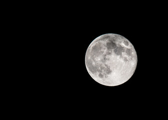 Full moon in the dark sky from the month of May
