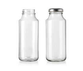 Empty glass jar isolated