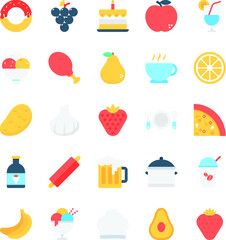 Food Flat Icons Collection