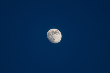Afternoon Moon At 88% Illumination