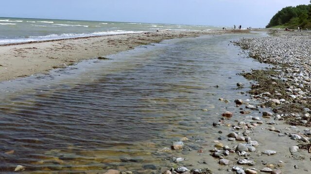 Baltic Sea. Storm. Windy. Park. Stream.