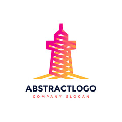 logo of Lighthouse Vector design. Template Element illustration for business.