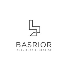 Fototapeta premium furniture with letter b geometric logo design template 