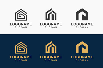 Realestate morgage logo design vector