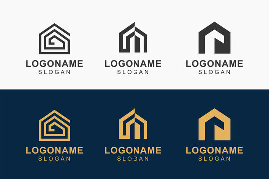 Realestate morgage logo design vector