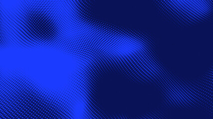 Obraz premium Dot blue wave light screen gradient texture background. Abstract technology big data digital background. 3d rendering.