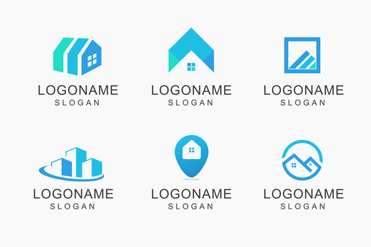 modern Home Real Estate logo design template