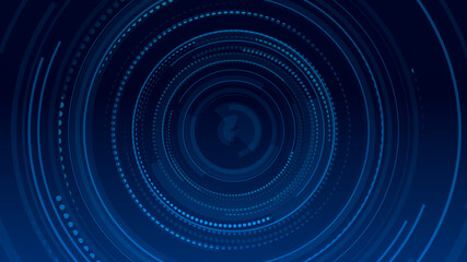 Circle blue technology Hi-tech background. Abstract graphic digital future concept design.