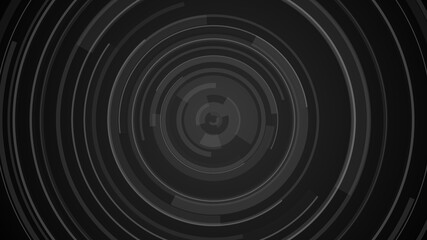 Circle black gray technology Hi-tech  dark background. Abstract graphic digital future concept design.