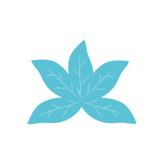 philodendron tropical leaf icon, flat style