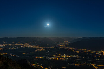 Rheintal im Mondlicht