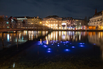 Luzern Rathausbrücke Lichtfestival