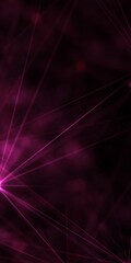 Festive Magic and Divine Pink Glowing Stars Lights and Polygon Lines. Small Skyscraper Web Banner 3D Illustration on Black Background