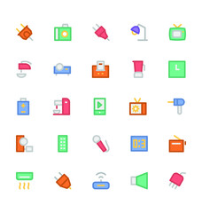 
Electronics Bold Circular Vector Icons 5
