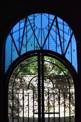 Metal church gate entrance at Bosoboso Church in Antipolo, Philippines