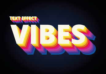 Vibes 80's Text Style Effect